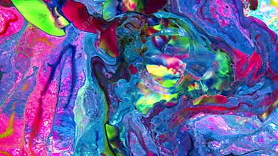 Slow Motion Macro Abstract Pattern Artistic Concept Color Surface Moving Surface Liquid Paint Splashing Art Design Texture
