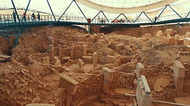 GobekliTepe in Sanliurfa, Turkey. The Ancient Site of Gobekli Tepe is The Oldest Temple of the World.