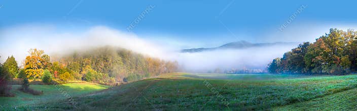 Fall in Cades Cove in the morning