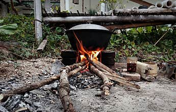 Simmering spices on the stove