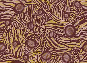 Hand drawn abstract seamless brown texture with animal skins imitation.