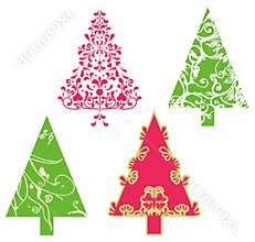 Christmas vector trees