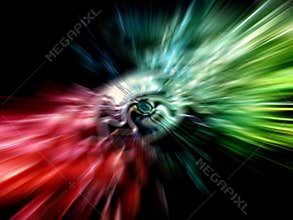 Abstract rainbow background with divergent rays