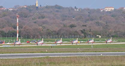 Air Force Aircraft Glide on Runway During Pre-Takeoff Maneuvers
