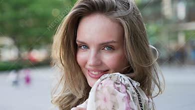 A video showcasing various closeup shots of a womans face with different expressions