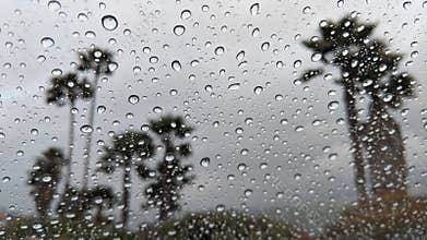 Rainy Day Southern California Swamis Beach.