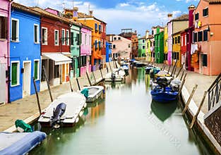 Burano village near Venise
