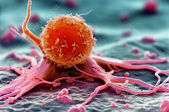immune cells attack cancer cells, T-cells attacking cancer