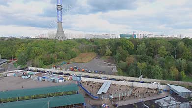 Dog asylum not far from Ostankinskaya TV tower at