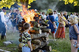 Midsummer's Eve is a European folk holiday celebrated on the eve of the feast of the Christian saint John the Baptist