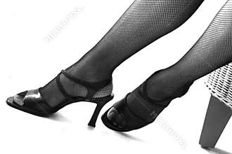 High heels, legs and nets