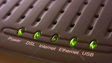 Internet modem light plastic with ventilation