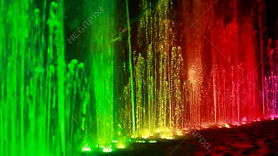 Very beautiful fountains with different