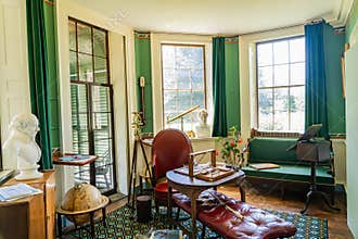 Thomas Jefferson Monticello estate and plantation. Historic site one of the biggest tourist attraction in the country.