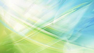 Abstract light blue and green lines with smooth gradients. Fresh and vibrant design perfect for modern backgrounds and