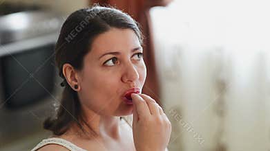 Pregnant Woman Eating