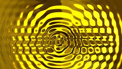 Abstract golden ripples motion background