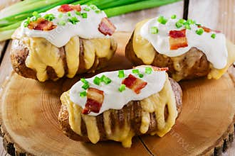 Baked potato with cheese