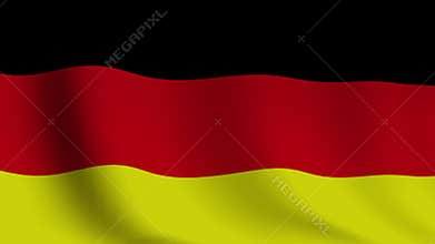 German flag fluttering