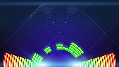 Half-round musical equalizer