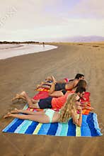 Group of Young Adults at the Beach