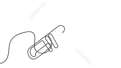 Modern trumpet instrument line animation