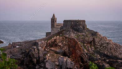 The church at Porto Venere in Italy