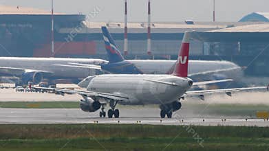 Airbus A321 of Nordwind Airlines departure