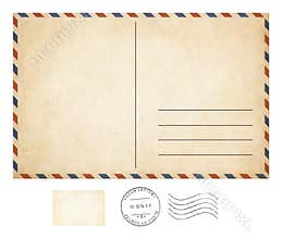 Old post card and stamp collection