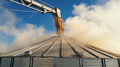 Grain Silo Filling with Dust