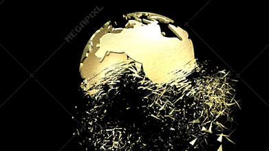 Animation of a rotating Earth Globe