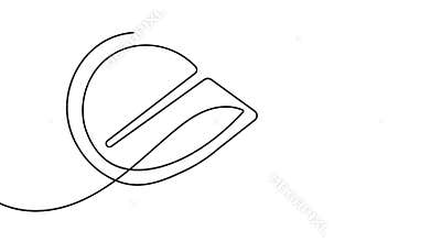 Animated infinite loop symbol single line drawing minimal