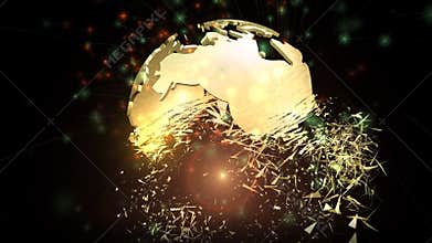 Animation of a rotating Earth Globe