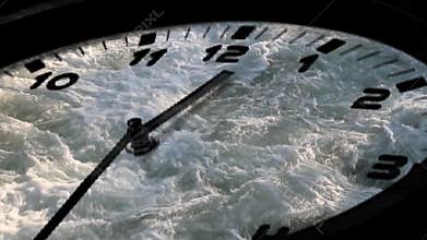 Fast spinning analog clock