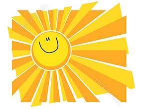 Happy Smiling Sun Summer Background