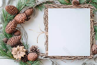 Woodland wreath decorated with pinecones and acorns for a natural touch in home decor