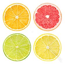 Slices of citrus fruits