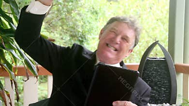 Celebrating Businessman