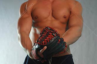 Black base ball mit