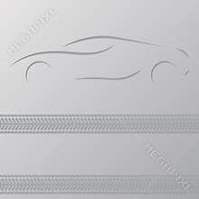 Car advertisement wallpaper design