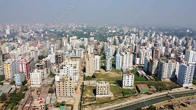 Skyline or cityscape of Chattogram City,Bangladesh.
