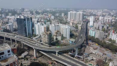 Skyline or cityscape of Chattogram City,Bangladesh.