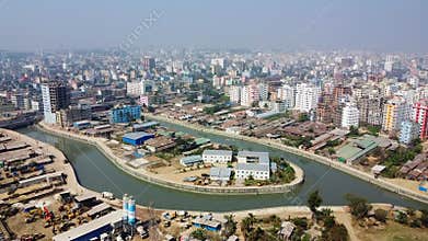 Skyline or cityscape of Chattogram City,Bangladesh.