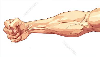 Strong Arm: A Basic Representation Of Power, Health, And Strength. Ideal For Fitness Apps, Wellness Websites, And Exercise-Driven