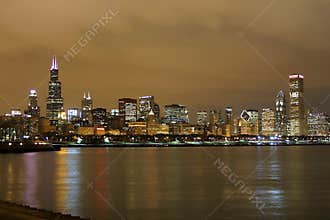 Chicago Skyline at Night