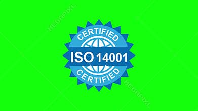 Animated ISO 14001 Certified Badge for Environmental Management