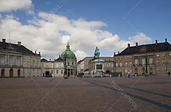 Denmark. The Amalienborg Palace in Copenhagen.