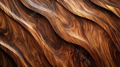 Smooth Wavy Wood Grain Patterns Create an Abstract Background
