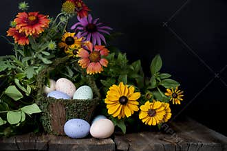 Spring Flowers Easter Basket