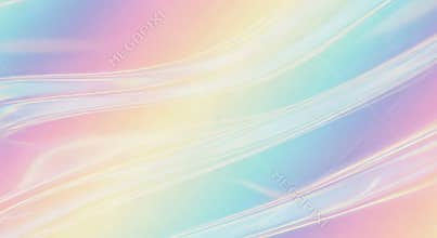 Abstract Pastel Rainbow Swirls Background with Soft Light Effects